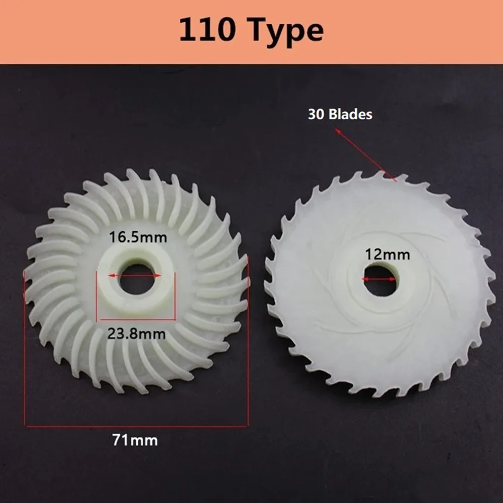 Lame de ventilateur de rotor pour machine de découpe 4100, roue de machine à marbre 110, ventilateur à moteur 30, 12mm