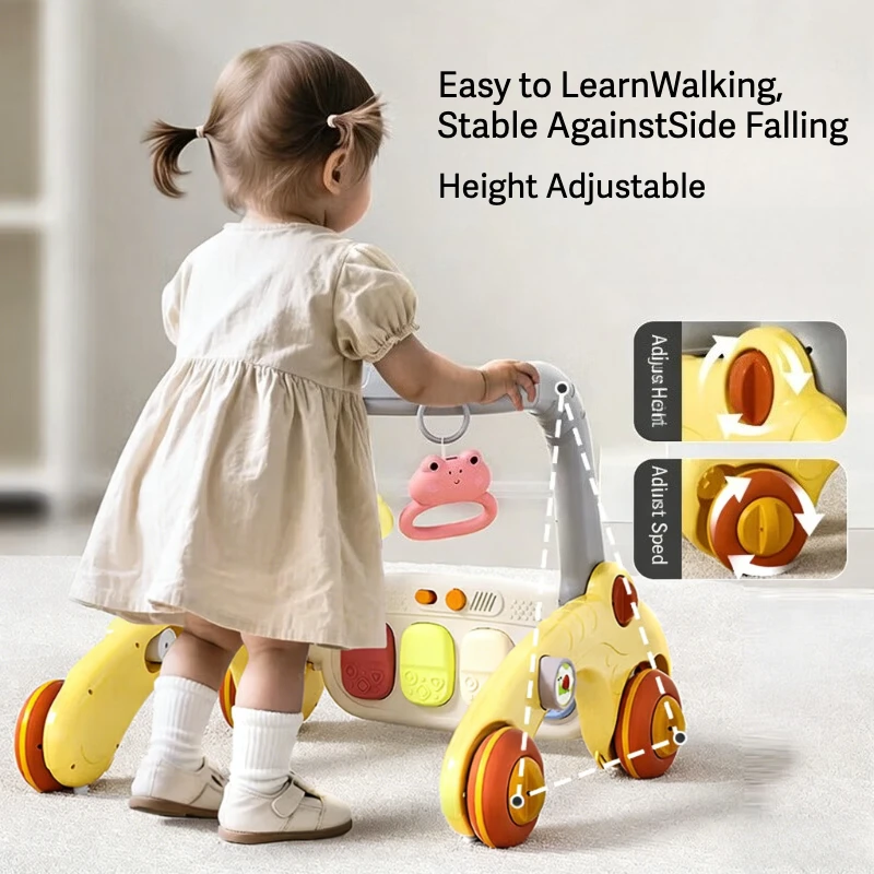 7-in-1 Baby Activity Center: Multifunctional Playmat with Pedal Piano, Walker Frame & Learning Toys for Early Infant Development