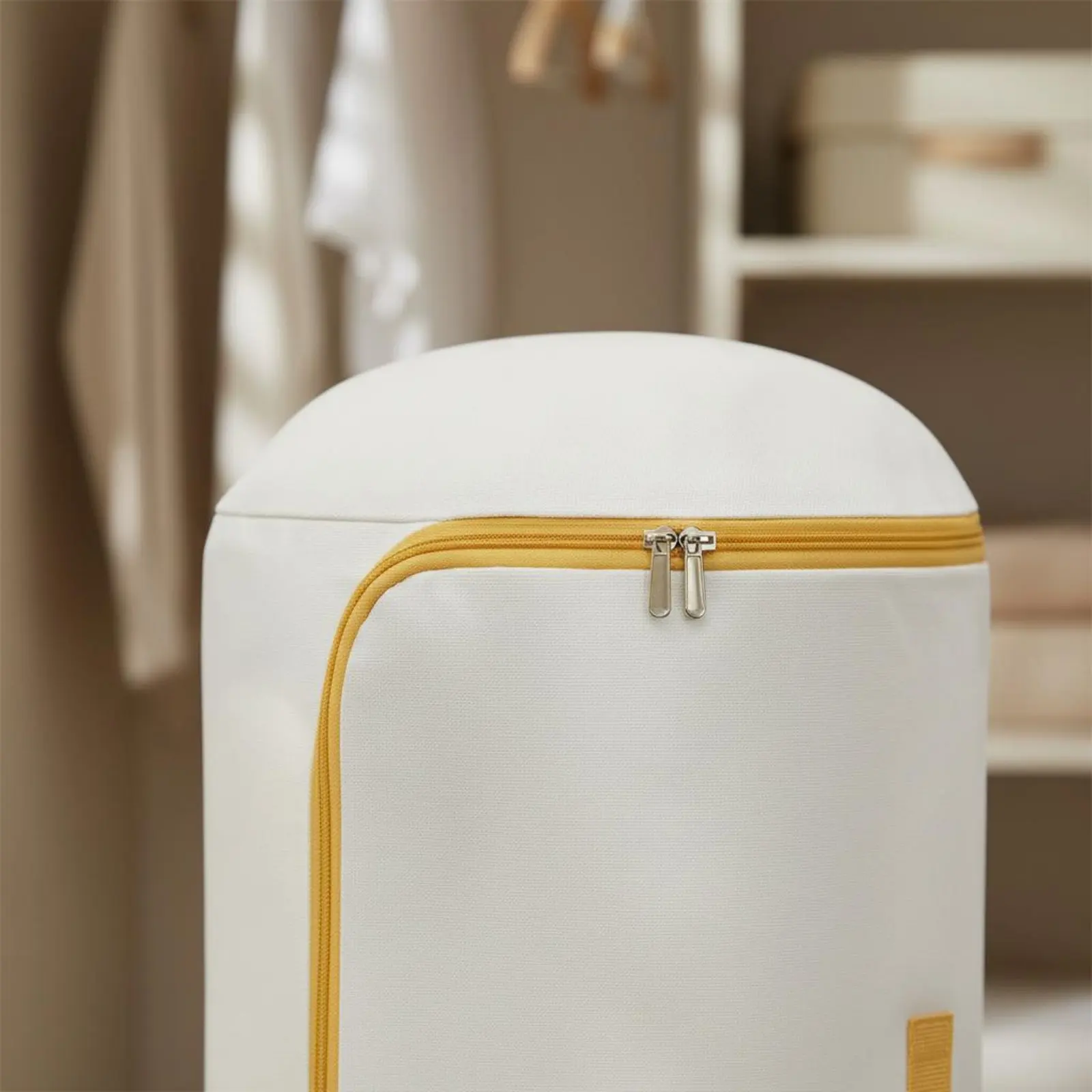 Comforter Storage Bag Space-Saving Quilt Storage Bag Zippered Clothes Tote Lightweight Double-Direction Fastener for Moving