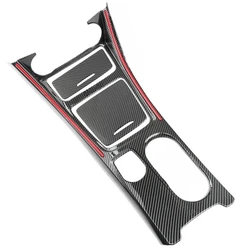 Car Center Console Water Cup Holder Panel Trim For Mercedes GLA CLA A Class W176 2013-2018 LHD ABS Carbon Fiber