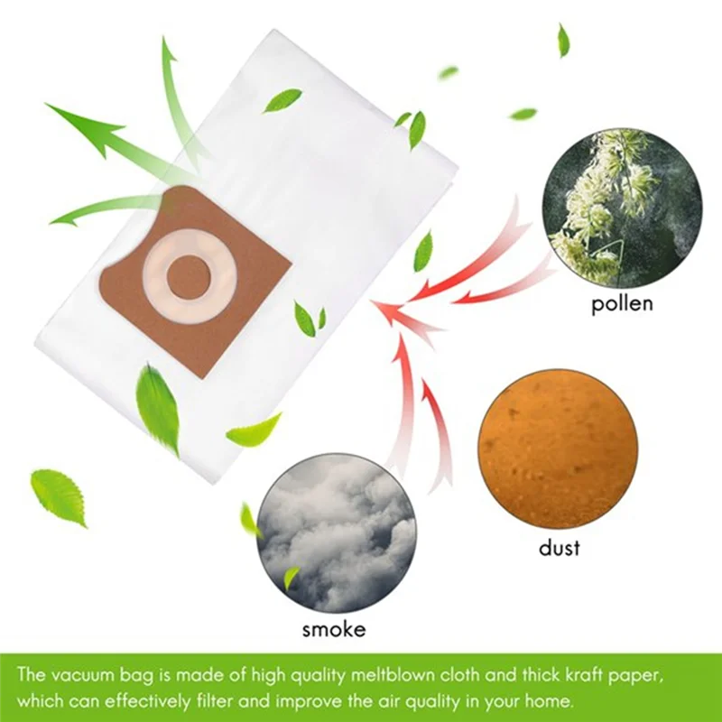 حقائب بديلة ABGP-14Pack VF3501 - لأكياس Ridgid Shop Vac & Workshop Dry Vac، أكياس فلتر جمع الغبار استبدال الجزء