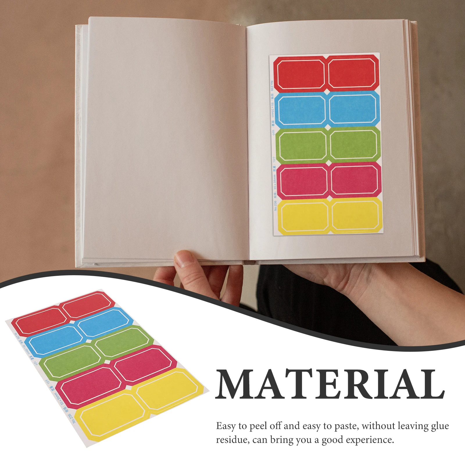 10 листов, красочные этикетки, портативные именные бирки, клейкие наклейки для маркировки цен, принадлежности для изучения Библии, организация студентов