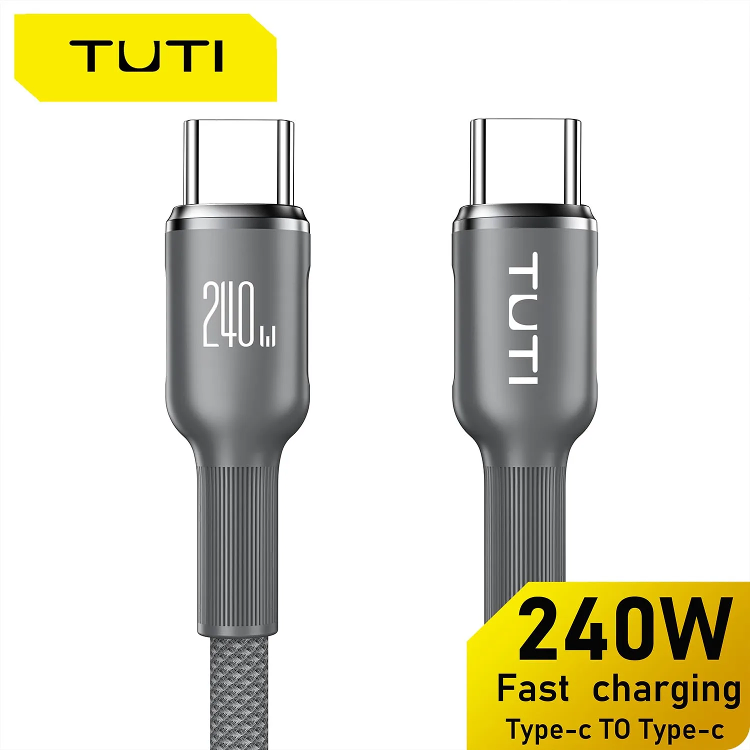 TUTI 240W USB C to USB C Cable Type C Fast Charging Cable for MacBook Pro 2022, iPad Pro 2022, iPad Air 5,Pixel, Switch and More