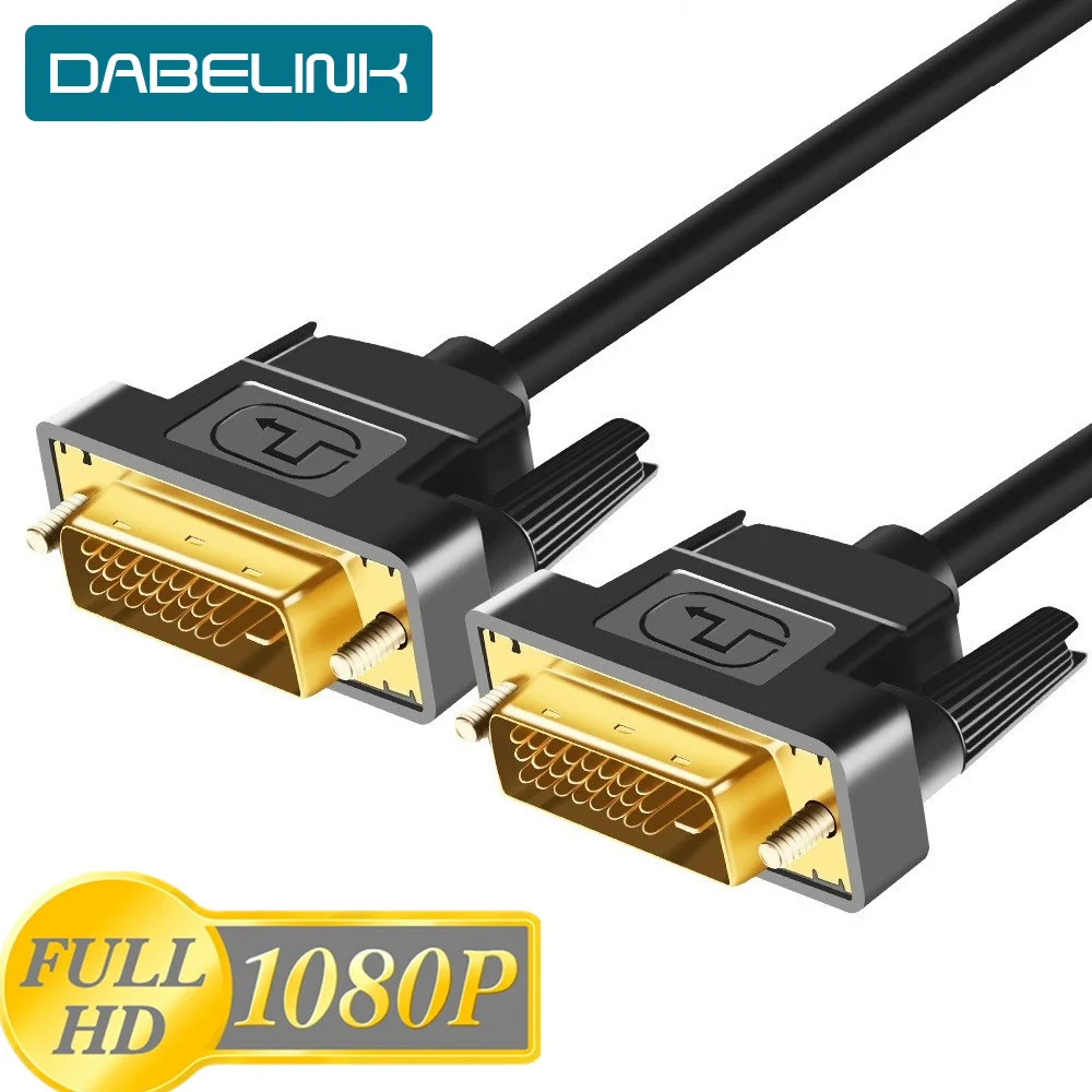 Kabel DVI 1080P kabel DVI do DVI szybki kabel DVI-D z męskiego na męskie 24 + 1 podwójny łącznik 1M 2M 3M komputer stancjonarny przewód przejściowy