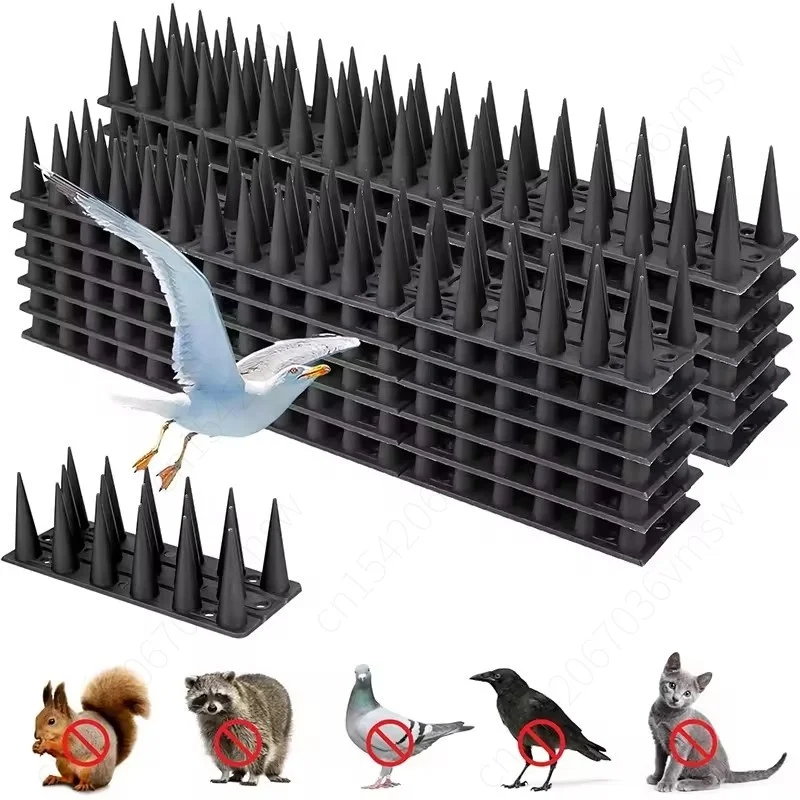 10Pcs 30CM Fence Wall Plastic Anti-Bird Spikes Balcony Eaves Windowsills Bird Repellent Anti-Cat Bird Repeller Thorn Supplies