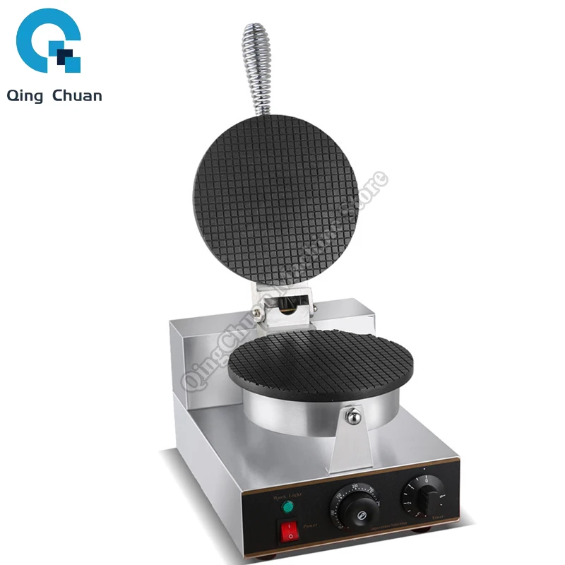 Ice Cream Crust Machine Commercial Electric Cake Crust Egg Roll Stainless Steel Snack Bar Mold Ice Cream Cone Machine