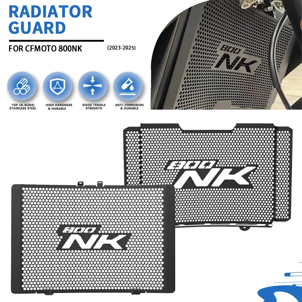 ل CFMOTO CF MOTO 800NK 800 NK 2023 2024 2025 NK800 NK 800 دراجة نارية الملحقات شبكة المبرد غطاء حماية الحماية