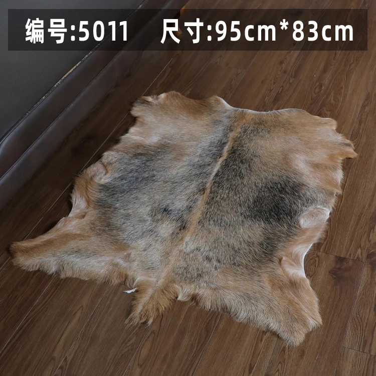Unique area rug,Natural Goat Skin Rug, Wool Leather Chair Cushion, Carpet for living room, cat mattress, defect fur, anime rug