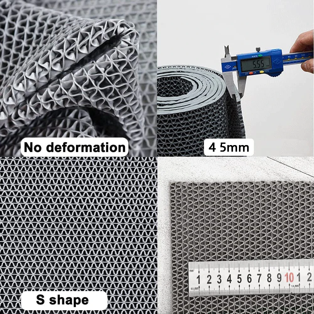 Kitchen PVC Plastic Mats, Hollow Mesh Mats, Bathroom Waterproof and Anti Slip Floor Mats, Safe Bathing with Peace of Mind