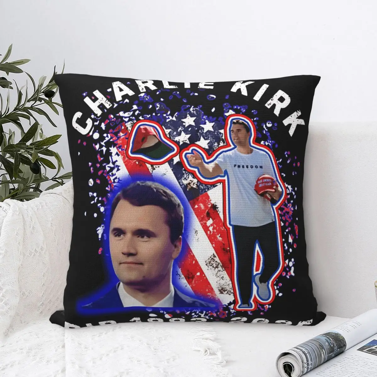 New Style Home Rest In Peace Charlie Kirk 1993-2025Decoration Pillowcases Stuff Pillow Covers Square Multi Size