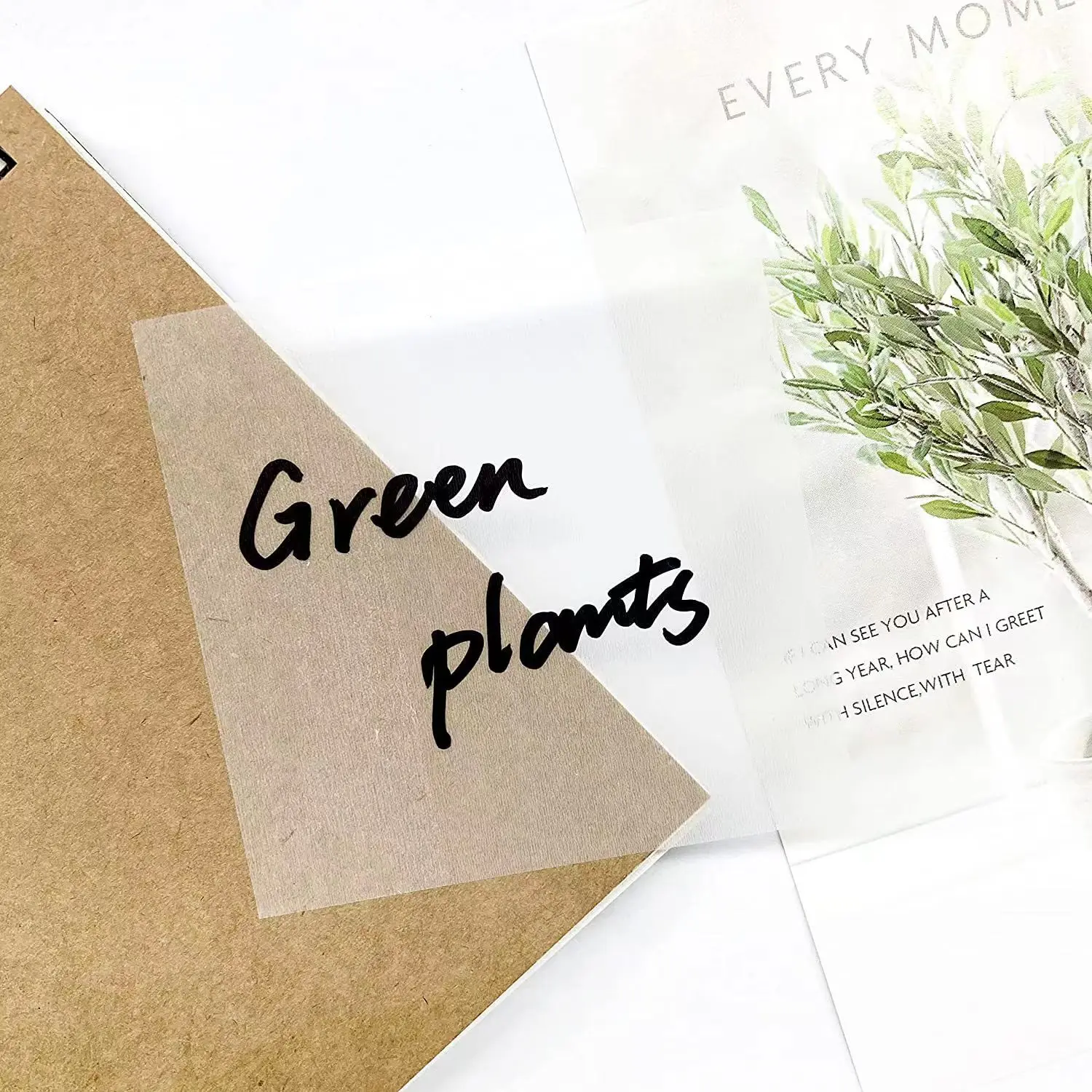 50sheets Transparent Waterproof Notes Student Memo Notepad Creative N-time Stickers Index Stickers for School Office Stationery