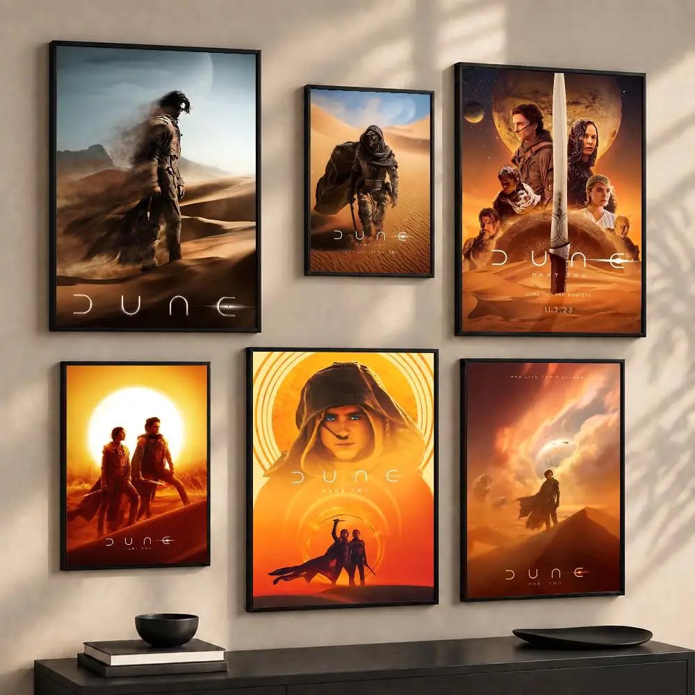 Popular Movie D-Dune Poster Wall Art Print Sticker for Bedroom Living Room Dorm Office Modern Home Decor Gift