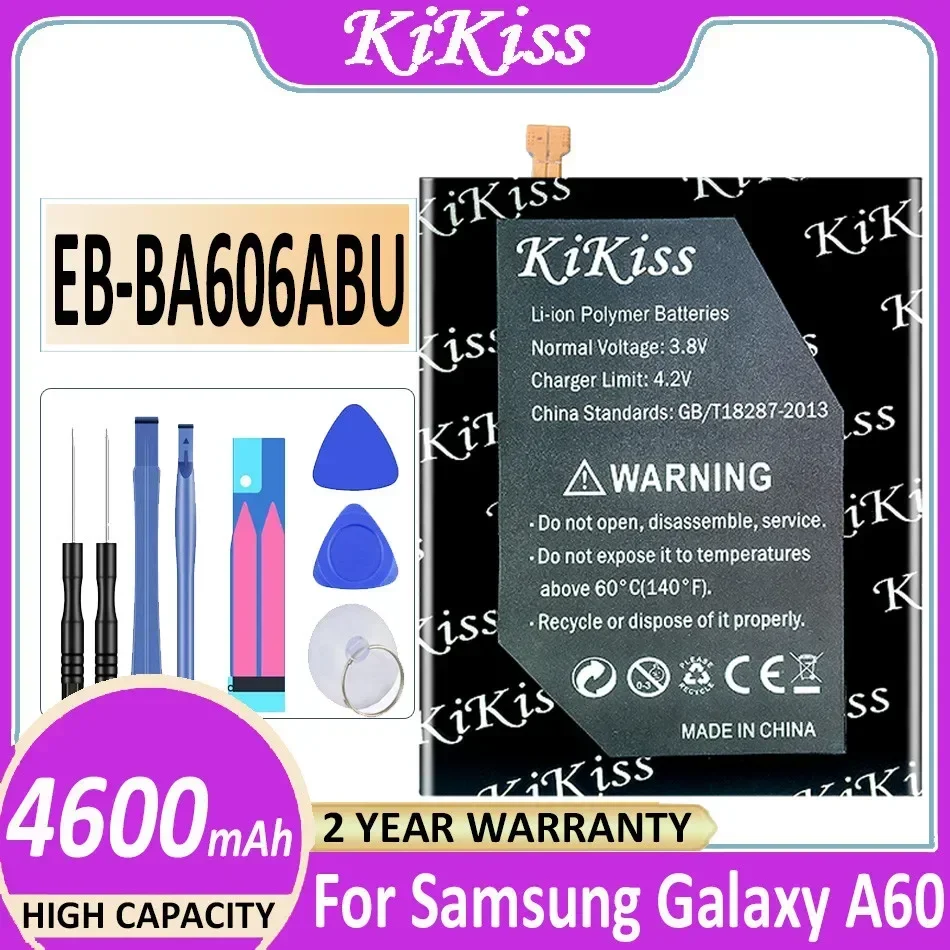 KiKiss EB-BA606ABU 4600mAh Battery For Samsung Galaxy A60 SM-A606F/DS SM-A6060 SM-A606F Batteries + Tools Powerful Battery