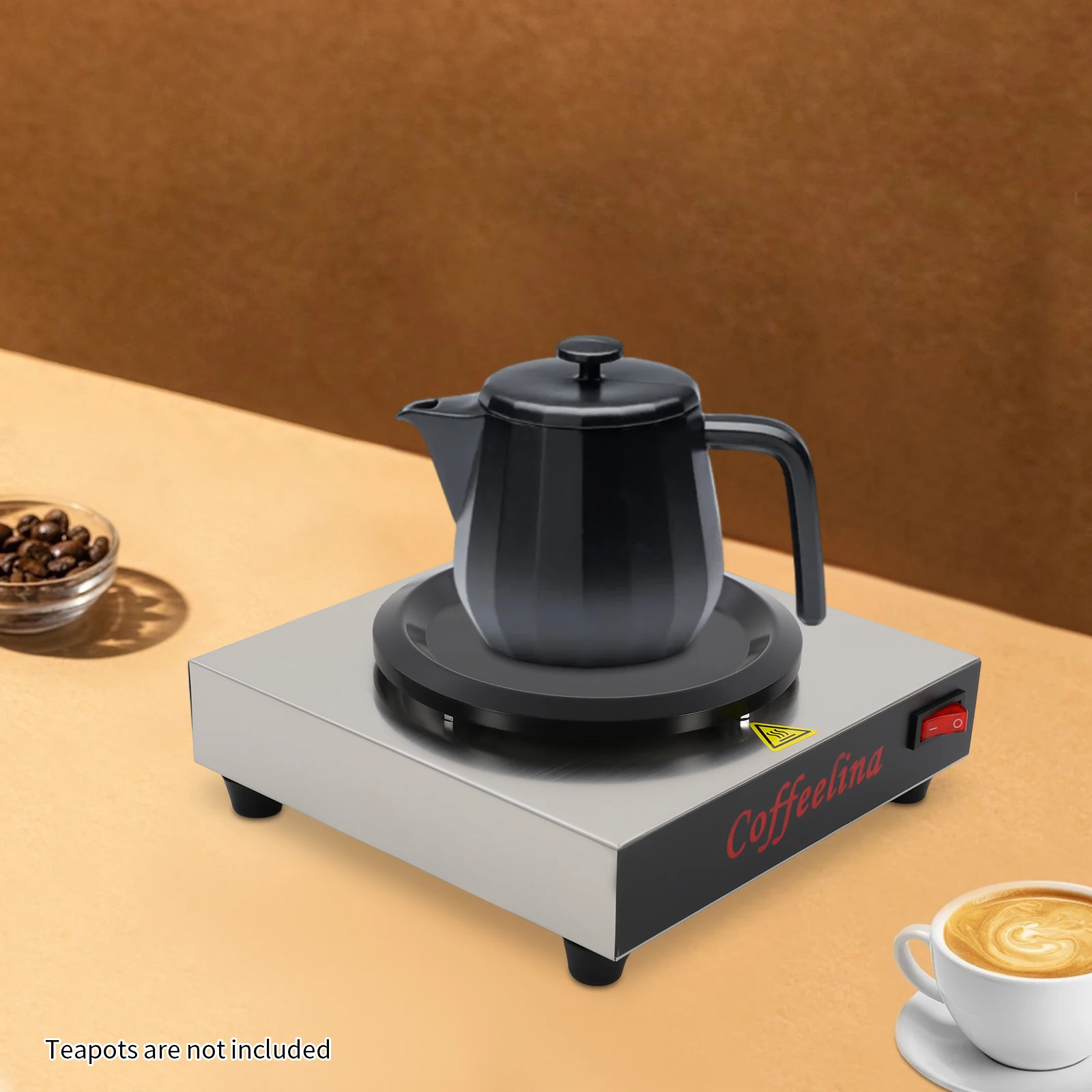

Commercial Coffee Warmer Cup Heater Electric Beverage Heater Stainless Steel Decanter Warmer Plate for Cafe Break Room Buffet