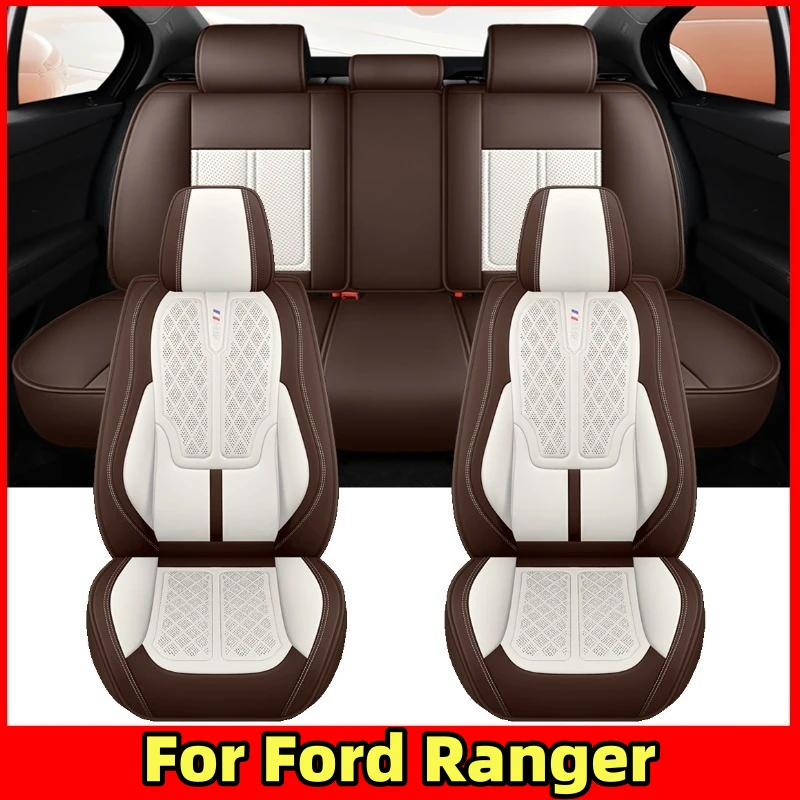 

For Ford Ranger Car seat cover waterproof PU leather breathable wear-resistant waist full set 5 seat full wrap seat cover