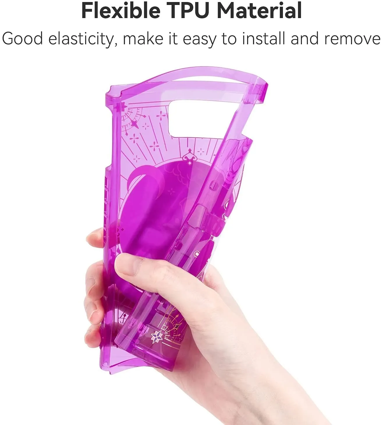 GeekShare medusa violeta nintendo switch escudo ns capa protetora completa split tpu caso macio para nintendo interruptor acessórios