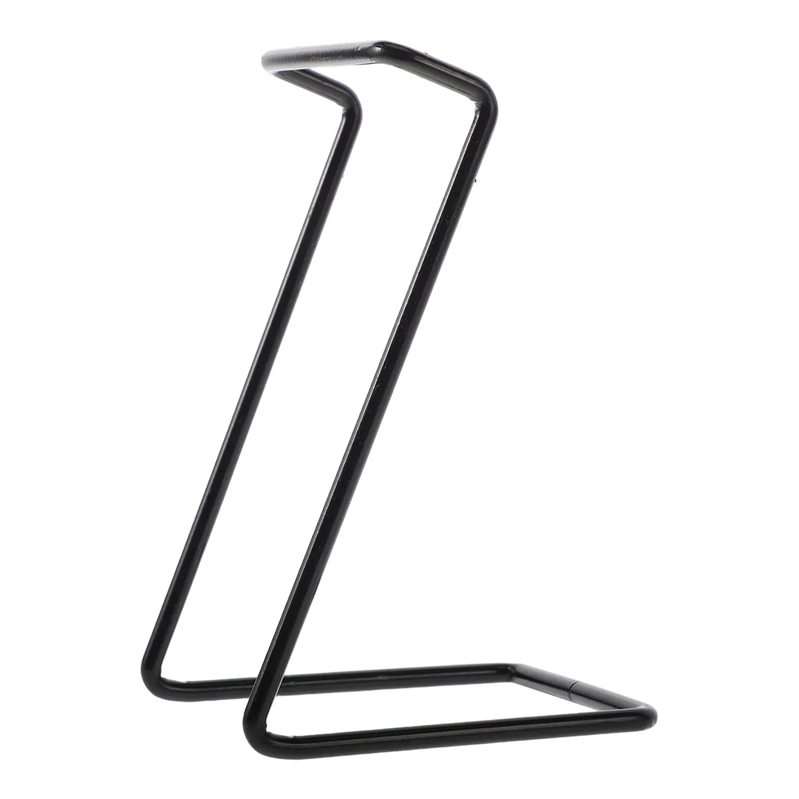 Black Metal Office Telephone Stand Desktop Landline Phone Holder Certificate Display Rack for Customer Service Workspace