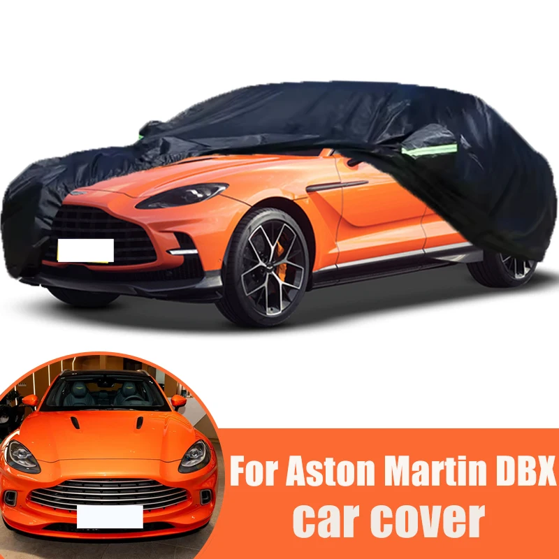 

For Aston Martin DBX Full Car Cover Outdoor Sun Uv Protection Dust Rain Snow Protective Anti-hail Black Auto Cover