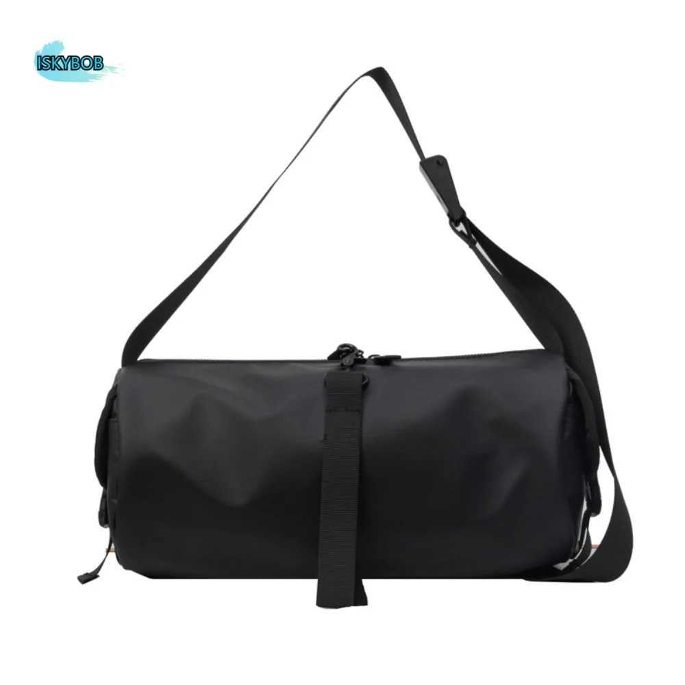 

Cylindrical Bag Nylon Crossbody Bag Oxford Cloth Waterproof Messenger Bag Large Capacity Multifunctional