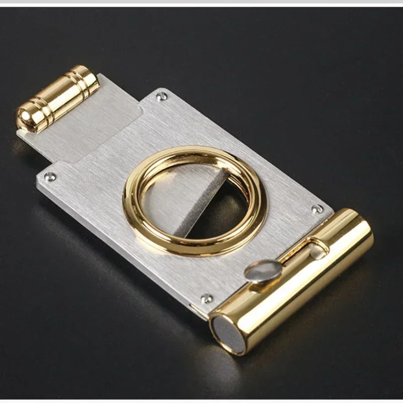 Guillotine Cigar Cutter Stainless Steel Multi-functional Travel Portable cigar scissors With one Edge Cigar Punch Puncher