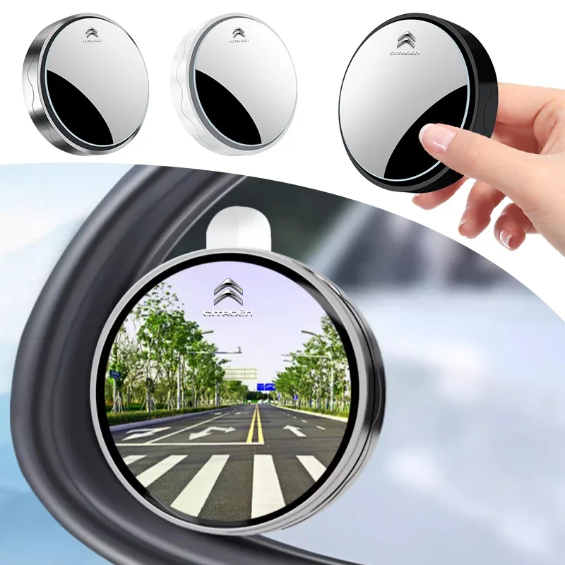 2pcs Auto 360 Wide Angle Round Convex Mirror Side Blindspot for Citroen Picasso C1 C2 C3 C4 C4L C5 DS3 DS4 DS5 DS6 Elysee Quater