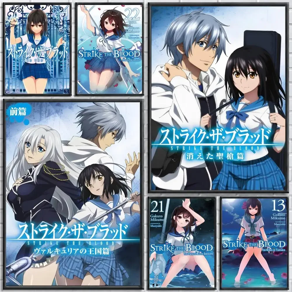 Anime Strike The Blood Poster Poster Wall Sticker Waterproof Self Adhesive HD Art Bedroom Bar Decor