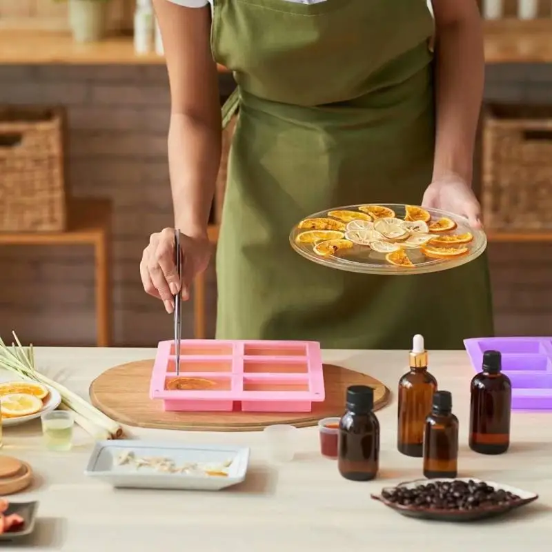 6 cavità stampo per sapone rettangolare fatto a mano torta in Silicone stampo per cioccolato Bakeware cucina teglia per torta stampo per Muffin