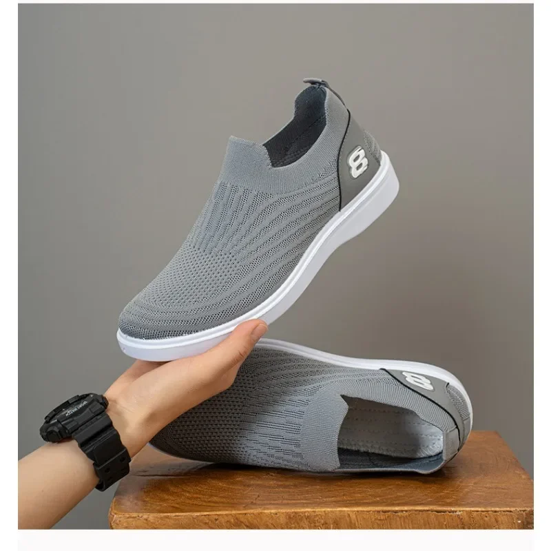 

Summer New Men's Shoes Mesh Flat Bottomed Loafers Casual Board Shoes Casual Men's cheap shoes clearance free shipping
