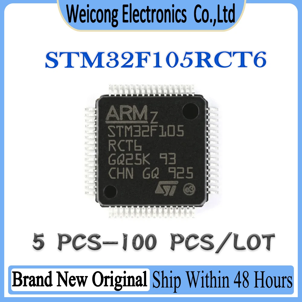 New Original STM32F105 STM32F105RCT6 STM32F105RCT STM32F105RC STM32F105R STM32F STM32 STM IC MCU Chip LQFP-64