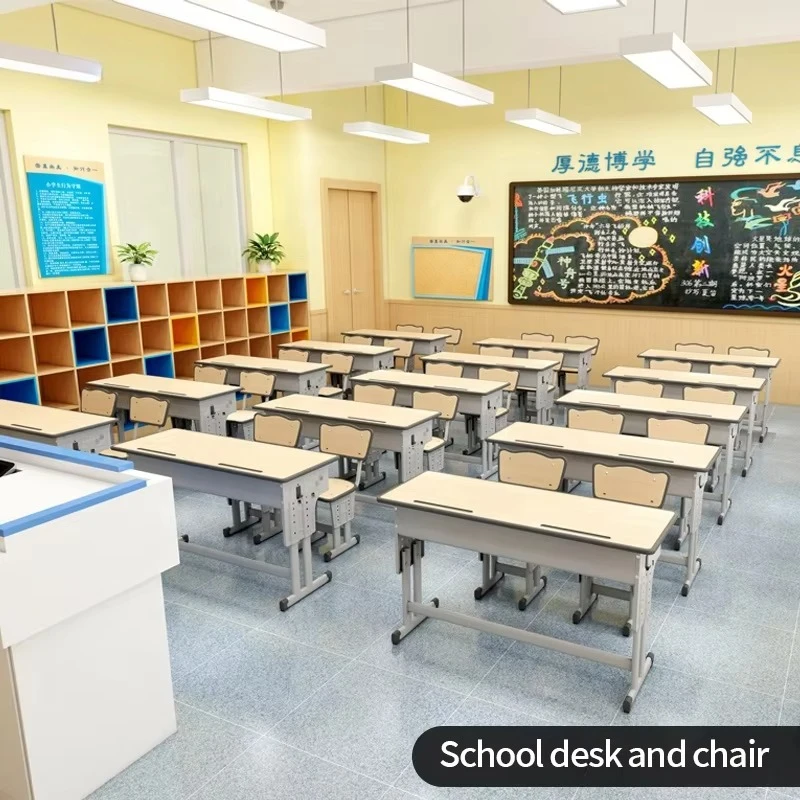 School Desk and Chair Cheap High Quality Double Seat Middle School Furniture