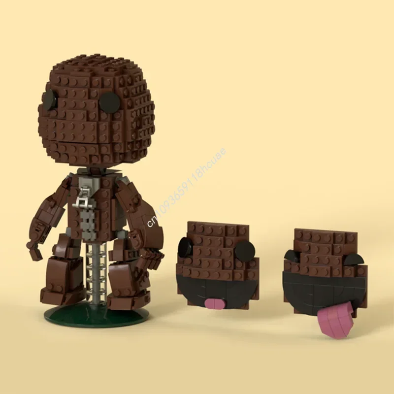 478pcs Sackboy 모델 장식품 Moc 빌딩 블록 DIY 크리 에이 티브 조립 벽돌 장난감 어린이 교육 생일 크리스마스 선물
