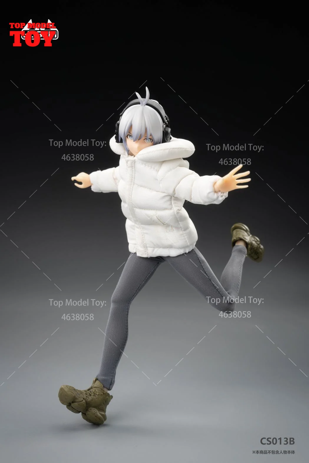 Auf Lager hasuki cs013 Winter lässige Daunen jacke im Maßstab 1/12 mit Yoga hosen Kleidung Modell für 6 ''Mädchen Action Figuren puppen