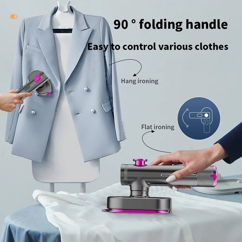 Portable Mini Steam Iron For Clothes Foldable Handheld Electric Ironer Wet Dry Garment Steamer Ironing Machine Travel Home Appli