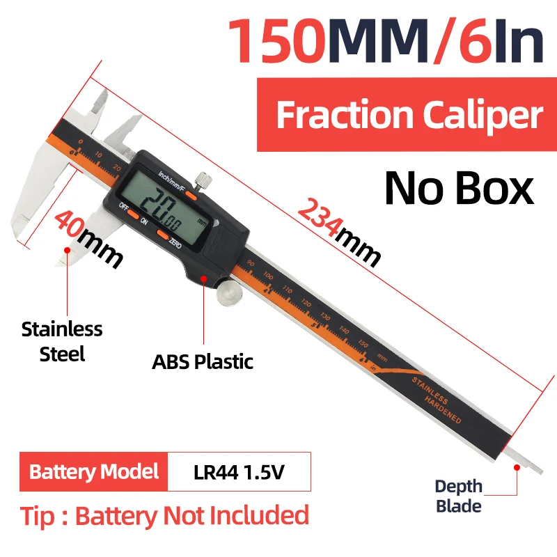 IP54 Calipers Stainless Steel Digital Pachymeter Caliber Measuring Tools Carpenter Tools Electronic Caliper Metal Vernier Ruler