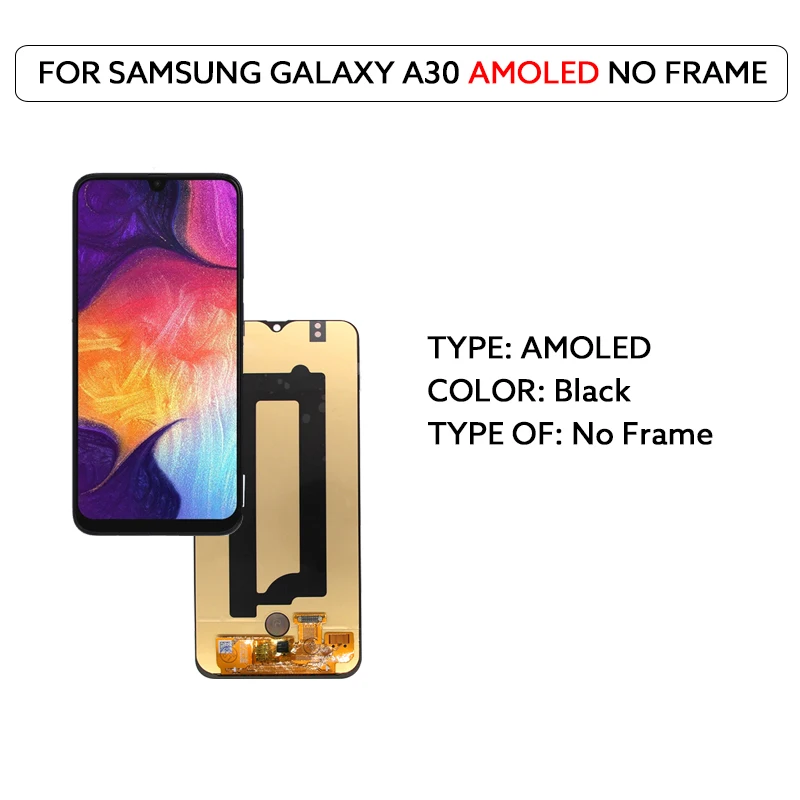 LCD Display Voor Samsung Galaxy A30 A305 LCD Touch Screen Digitizer Vergadering Panel A305F A305G A305N A3050 Display Reparatie Onderdelen