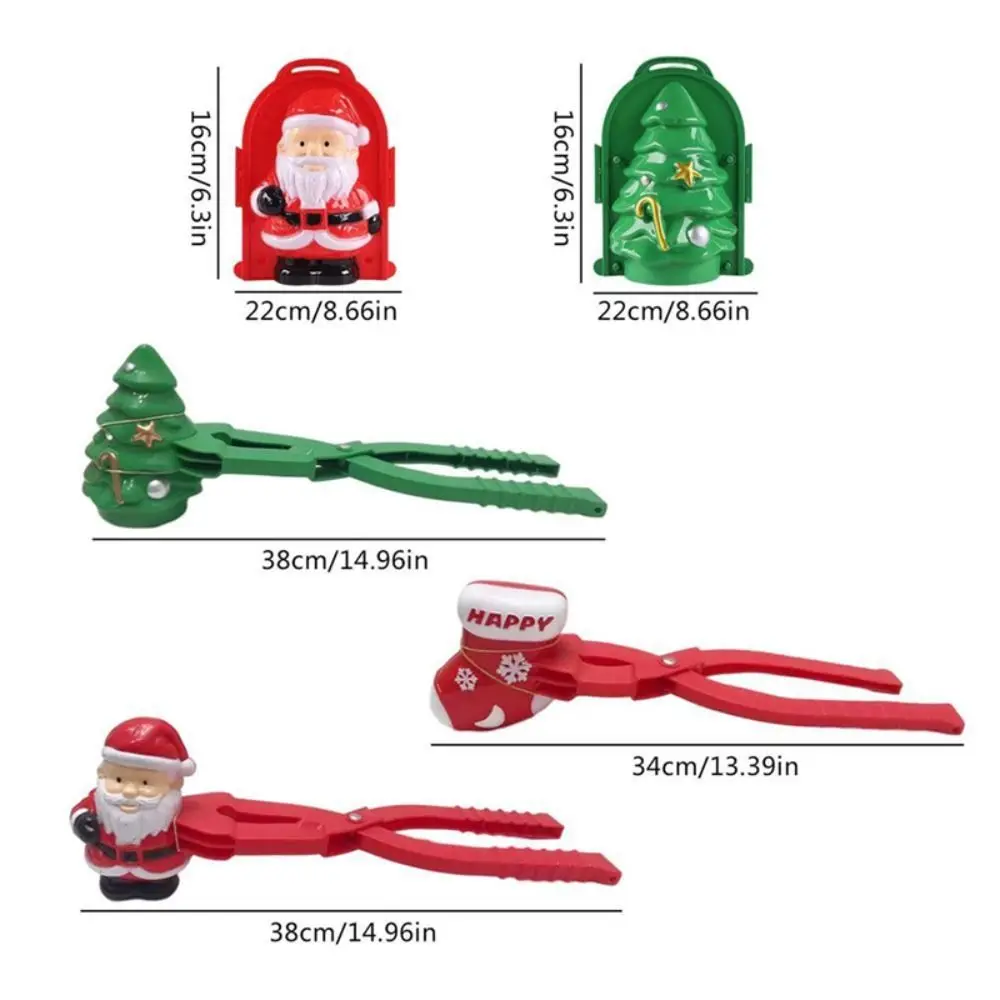 Plástico santa clau fabricante de bola de neve brinquedo árvore de natal alça antiderrapante árvore de natal fabricante de bola de neve clipes portátil durável