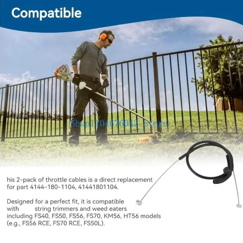 652F 41441801104 Throttle Cable For FS70RCE,Mower Flexible Operation For Trimming