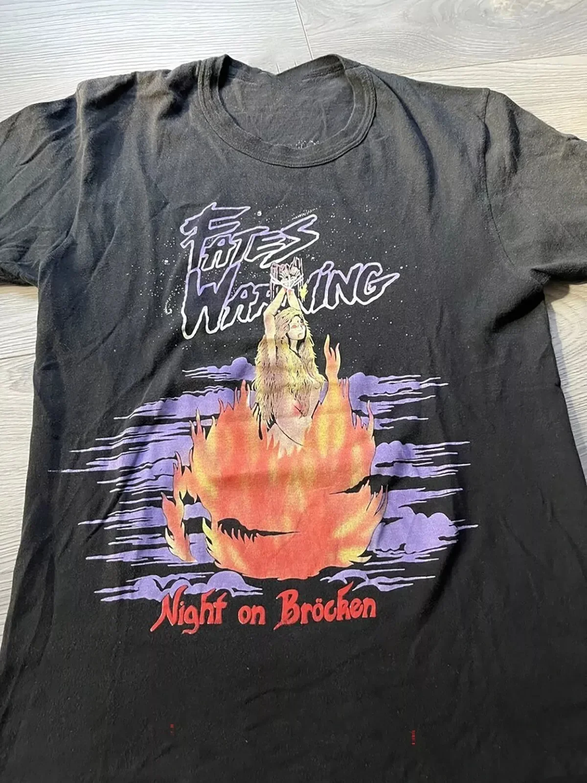 Fates Warning Band Night on Brocken Cotton T Shirt Full Size S-5XL SS433