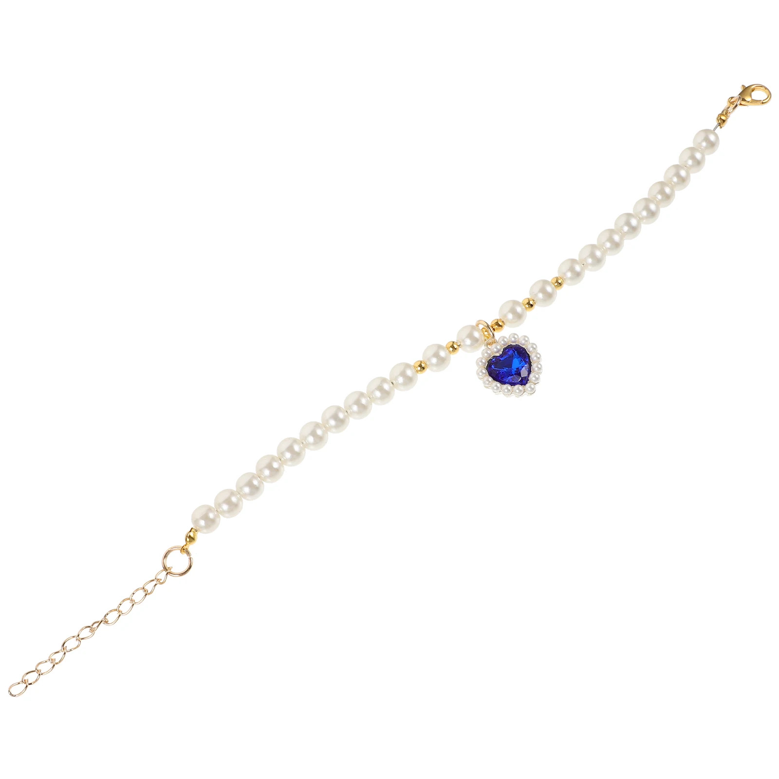 

Sapphire Pearl Necklace Kitten Collars S Size Adjustable Decorative Cats Dogs Small Animal Pet Accessory Party Cat