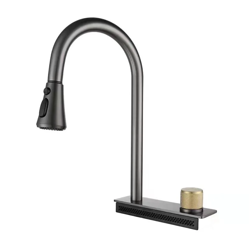 Multifunctional Stainless Steel Kitchen Sink Nano Flying Rain Waterfall Black Handmade Large Single Tank Vegetable Washing Basin