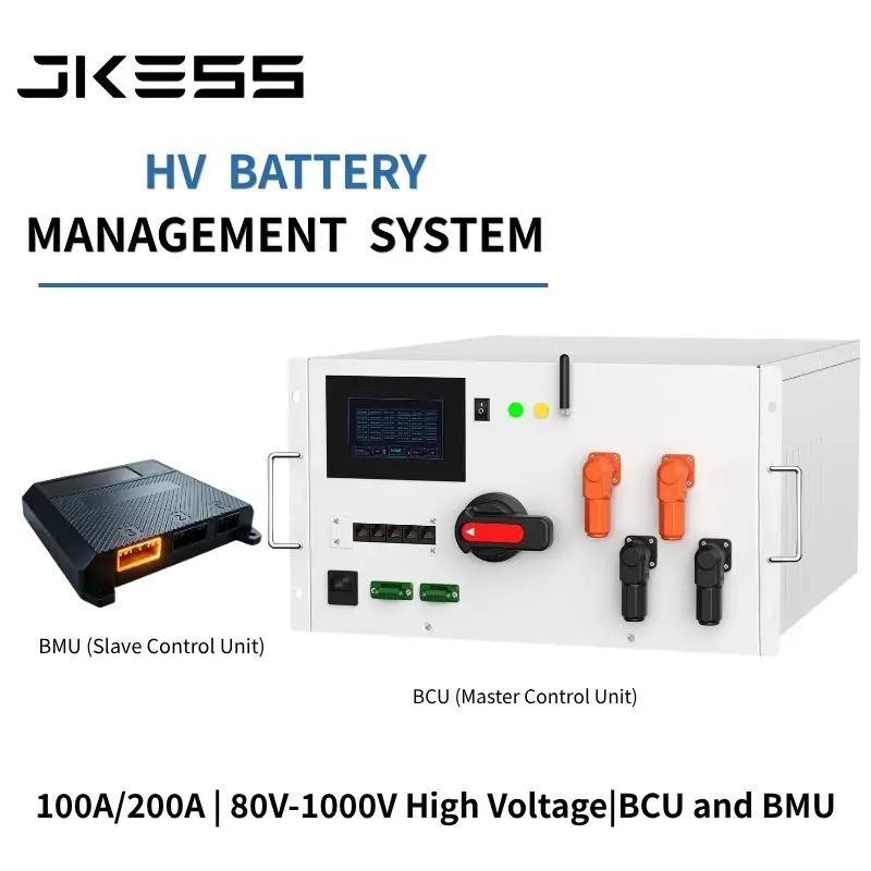 JKESS High Voltage Active balance BMS 100A 200A Management System Box 64S 128S 256S Master and 16S Slave LiFePO4 Energy Storage