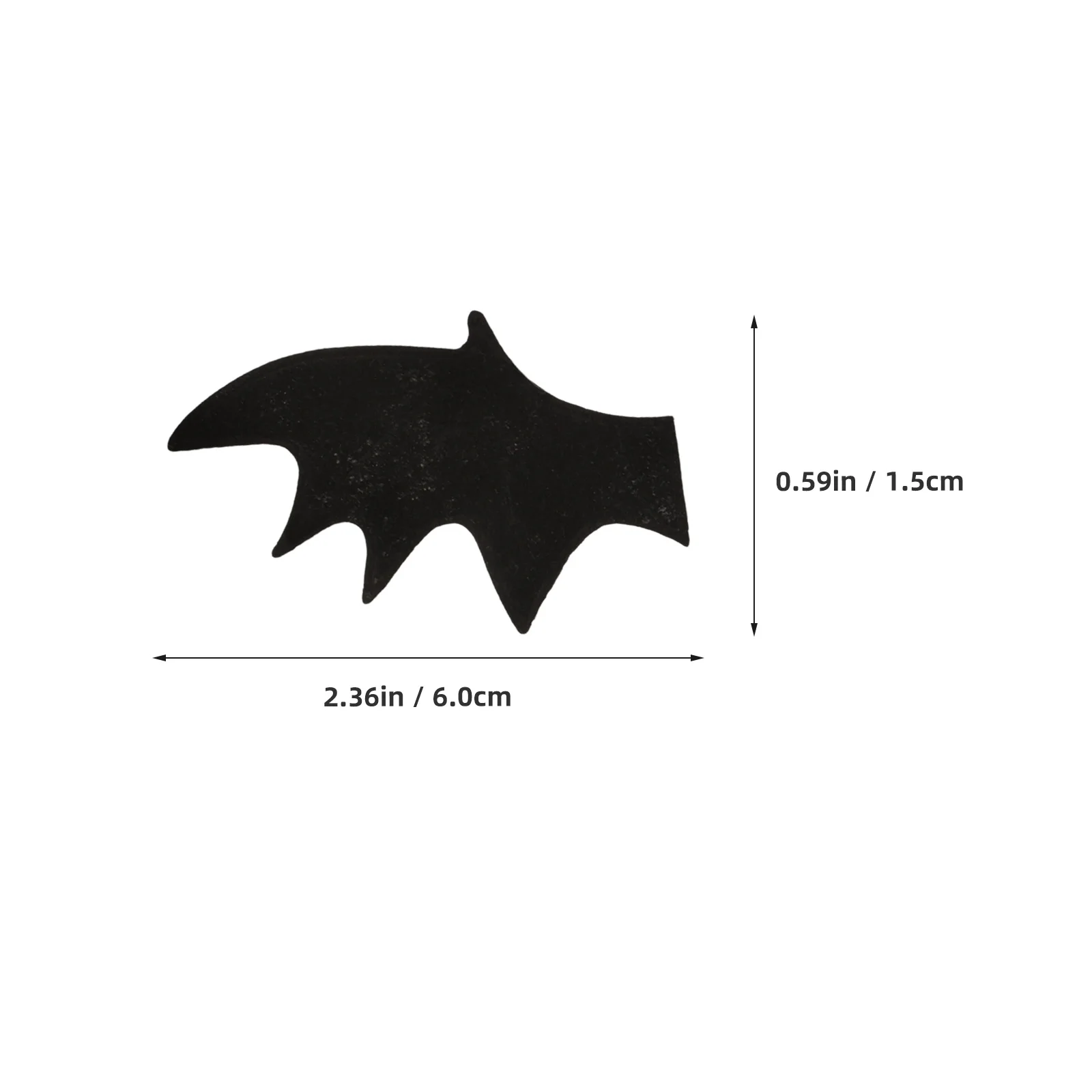 50 pezzi fai da te accessori per ali di pipistrello di Halloween tessuto non tessuto morbido e confortevole decorazione artigianale fermagli per capelli scarpe borse