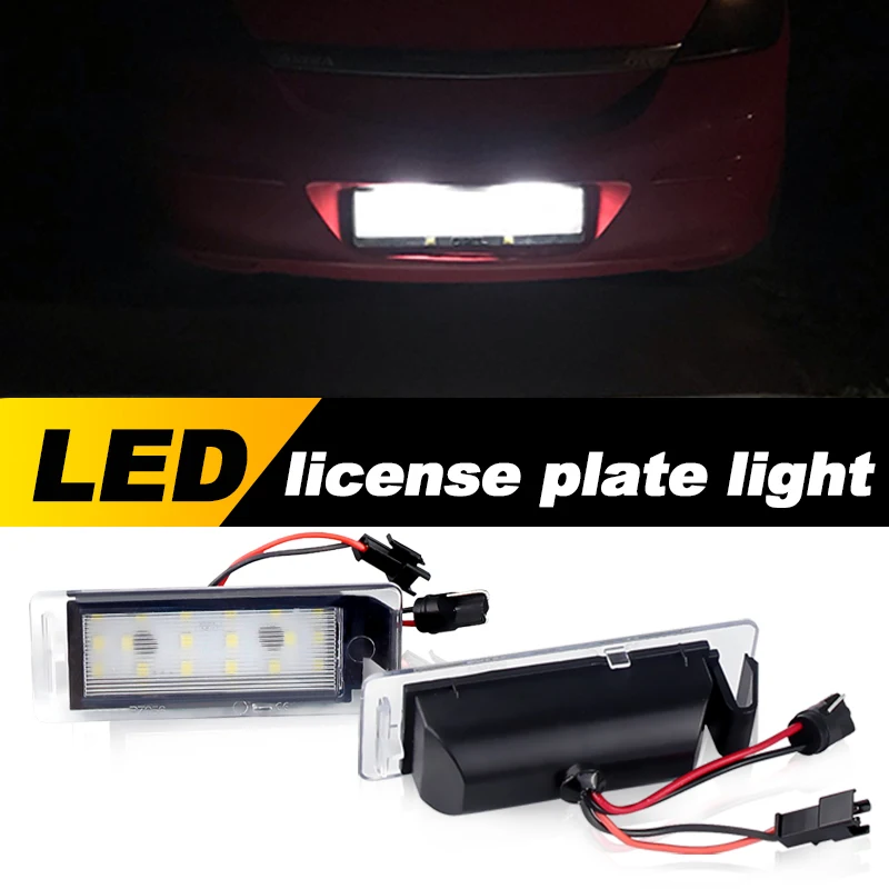 2Pcs License Plate Light Lamp 18SMD Fit for Cadillac Chevrolet Buick 22854057 13502178 13502179 GM13502178 GM13502179 1224032