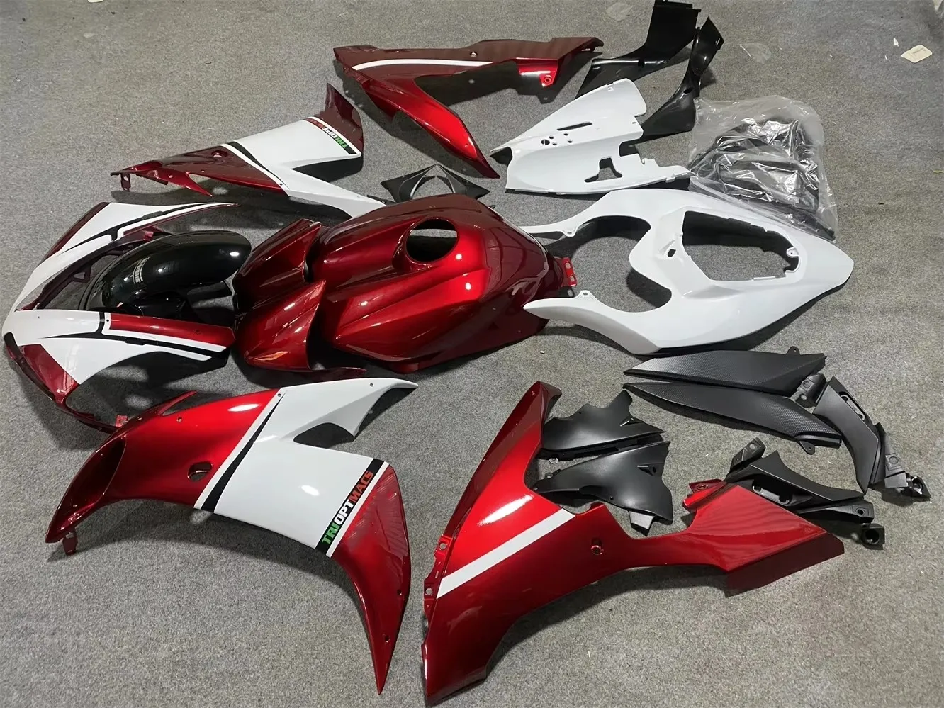 Motorcycle fairing for  R1 2004 2005 2006 YZF1000 04-06 Fairing Burgundy White Black motorcycle guard plate