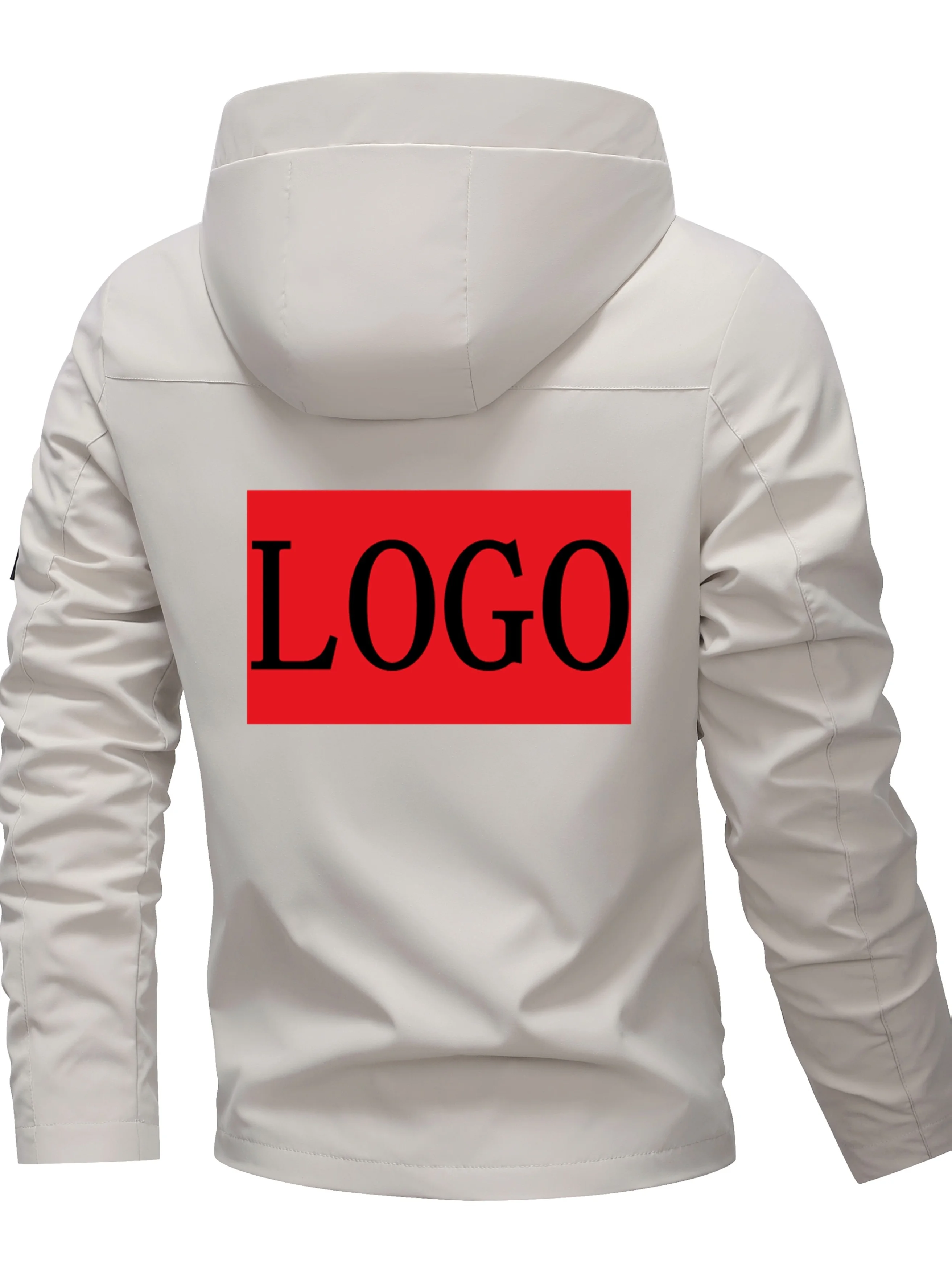Men's Custom Logo Hooded Jacket, Personalized Customization, Workwear, New Spring/Autumn Casual Fashion Outdoor Sports Jacket