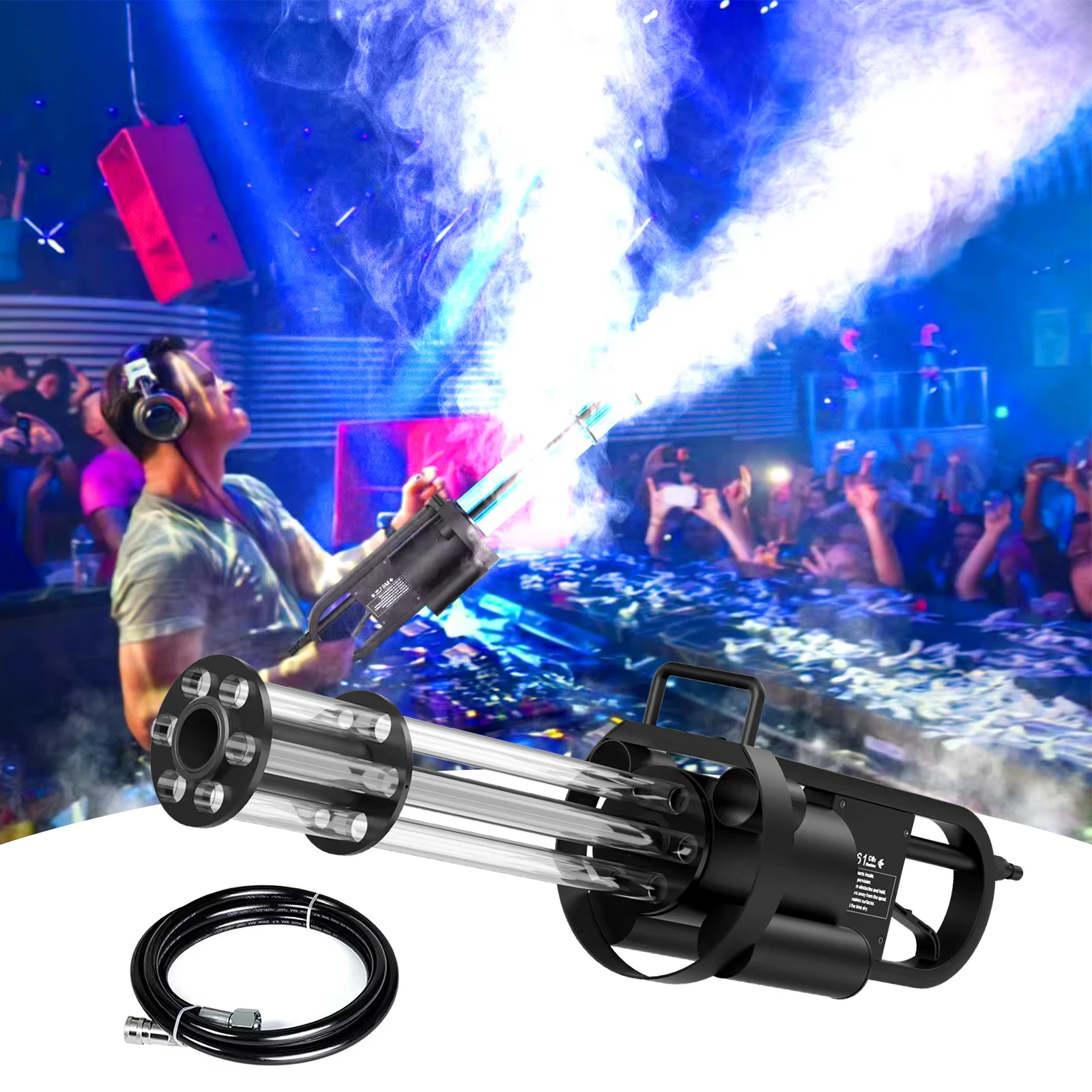 handheld co2 fog machine air column gun jet machine club bar efeitos dj maquina de fumaca equipamento de festa rgb 3in 01