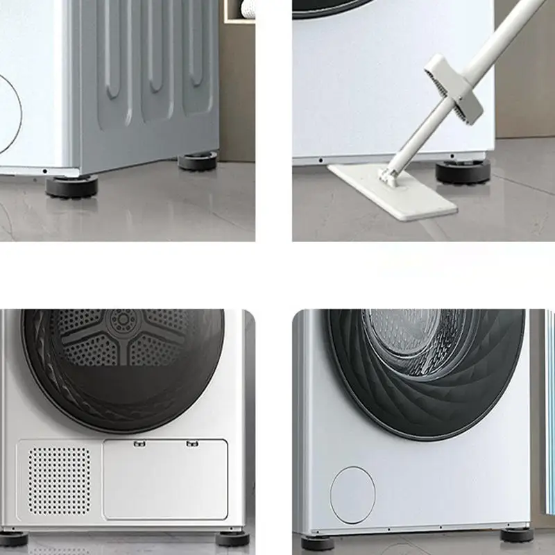 4Pcs Household Silicone Shock-absorbing Pads With Suction Cup Anti Slip Foot Pad High Base Frame Suction Cup Holder Silent