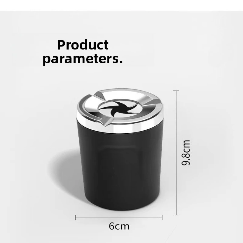 1/2PCS Premium Rotatable Flip Lid Car Ashtray, Heatproof Ceramic Liner, Universal Practical Auto Interior Accessories view 6
