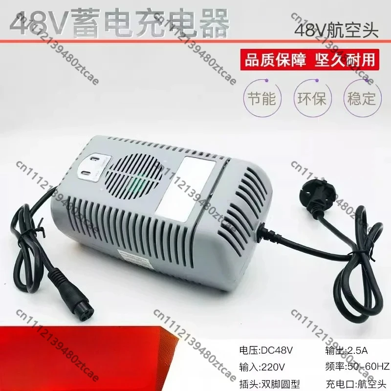 Battery Car Charger 48V2.5A Charger 48V20AH Electric Car Charger Aviation Head