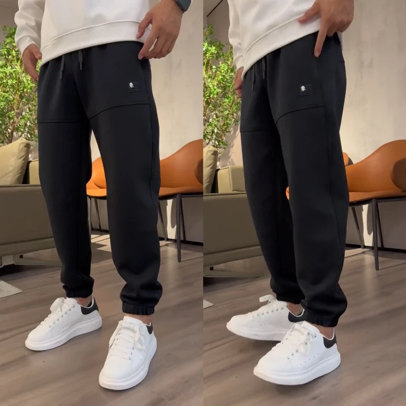 

Fall 2024 Men's Knitted Slim Fit Casual Pants Air Layered Comfortable Breathable Faionable Simple Versatile Sweatpants